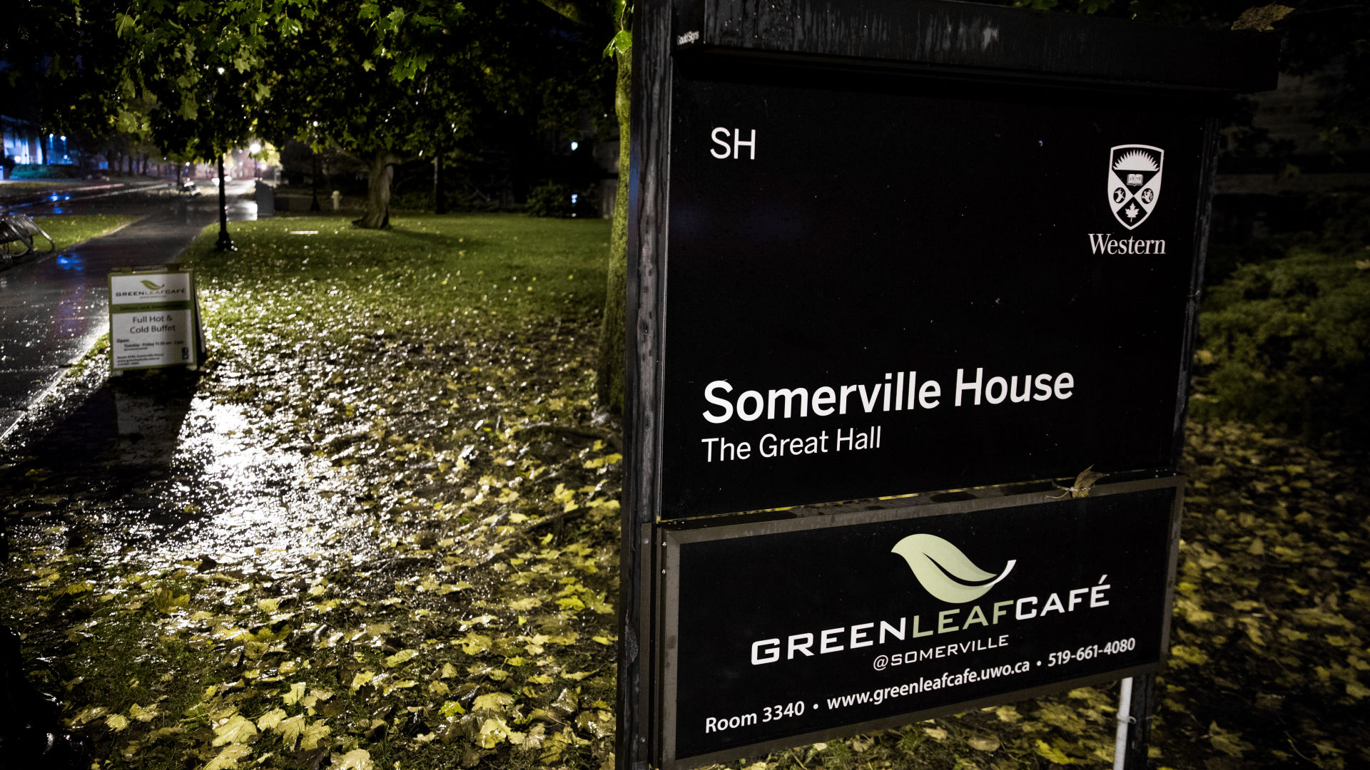 Somerville Hall at Night